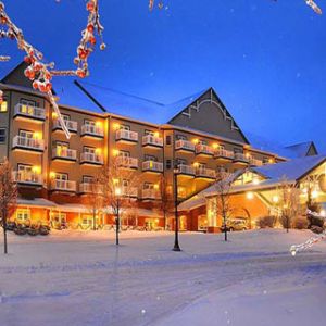 Hôtel dans un Paysage d'Hiver