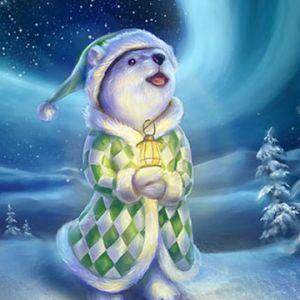 Ours Polaire Mignon en Hiver