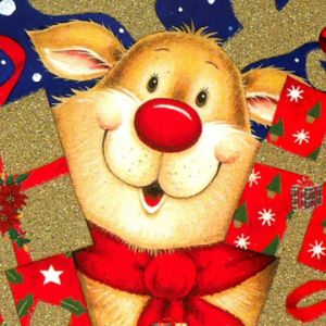 Renne de Noël Joyeux