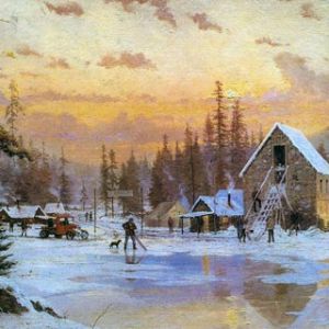 Peinture de Paysage d'Hiver