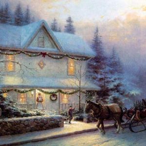 Scène de Noël Hivernale