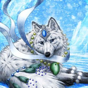 Loup Fantastique avec Bijoux