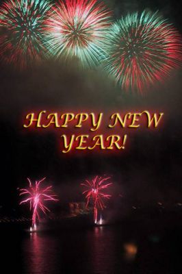 Célébration du Nouvel An avec des Feux d'Artifice