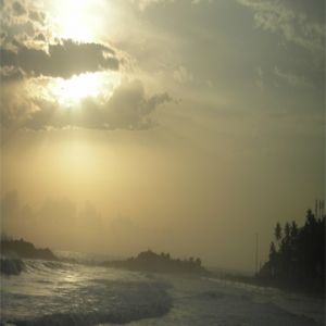 Coucher de Soleil Serein sur l'Océan