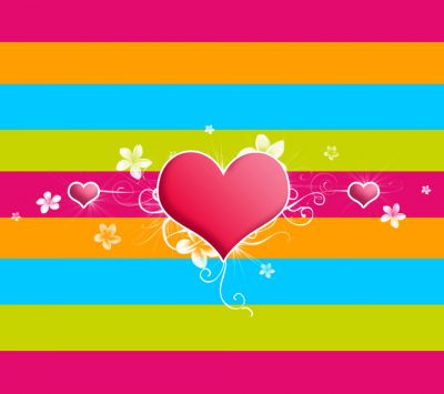 Design Coloré de Cœur