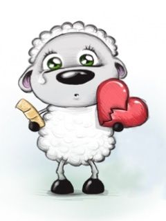 Mouton Mignon avec Cœur
