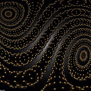 Design Abstrait Spirale Dorée