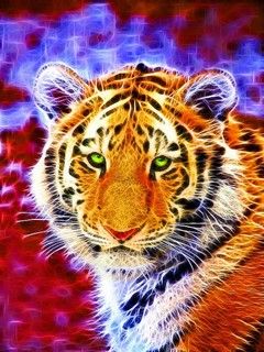 Portrait de Tigre Vibrant