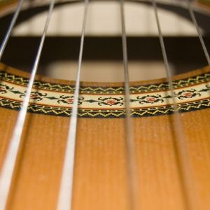 Guitare Acoustique en Gros Plan