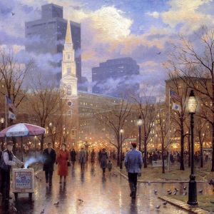 Scène de Ville au Crépuscule