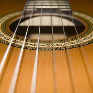 Guitare Acoustique en Gros Plan