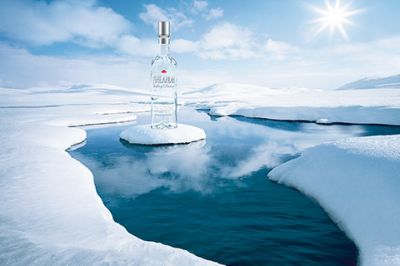 Chill Vodka dans un Paysage Glacé