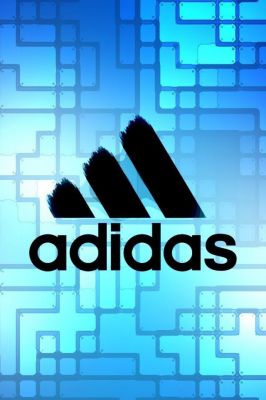 Logo Adidas sur Fond Bleu