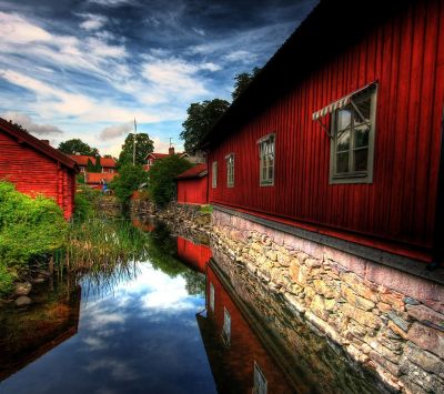 Maisons Rouges Pittoresques