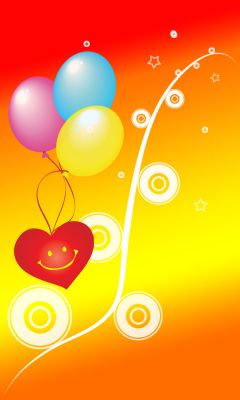 Ballons Colorés et Cœur