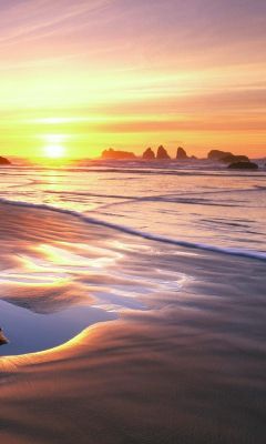 Coucher de soleil époustouflant sur l'océan