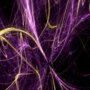 Design Abstrait Violet et Jaune