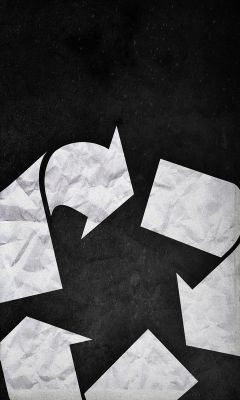 Symbole de recyclage sur fond sombre