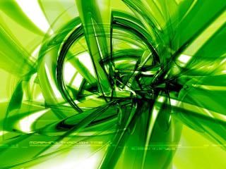 Design Abstrait Vert Vibrant