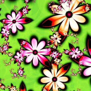 Design Abstrait de Fleurs Colorées