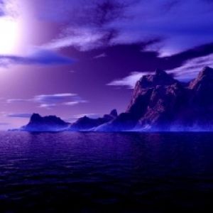 Paysage Violet Mystérieux