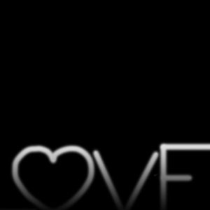 Typographie d'Amour avec Cœur