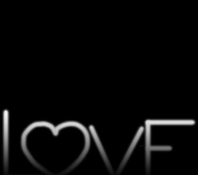 Typographie d'Amour avec Cœur