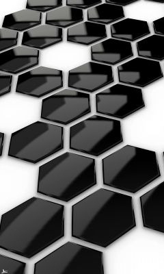 Motif Hexagonal Noir