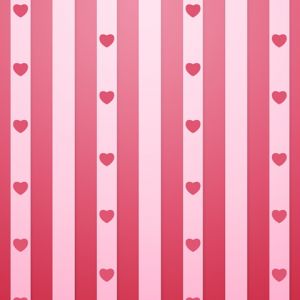 Motif Rayé Rose avec Cœurs