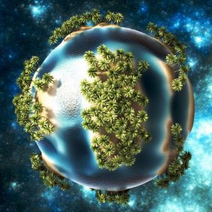 Planète Fantastique avec Palmiers