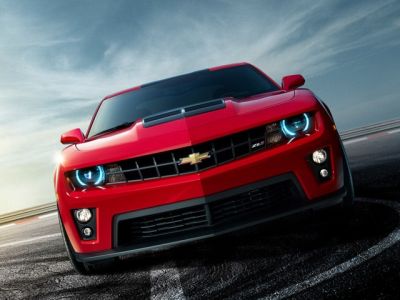 Voiture de Sport Rouge Chevrolet Camaro