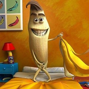 Personnage de Banane Amusant