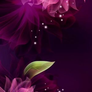 Bel Abstrait Floral Violet