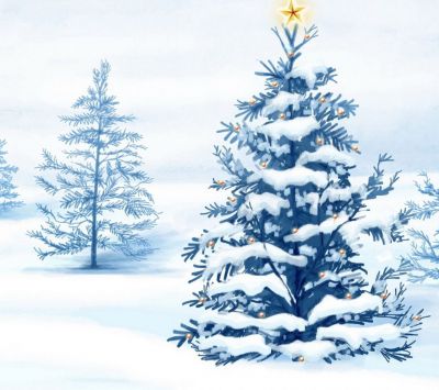 Sapin de Noël Enneigé