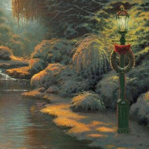 Paysage d'Hiver avec Lampadaire