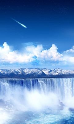 Chute d'Eau Majestueuse et Ciel