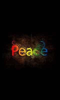 Typographie Colorée de la Paix