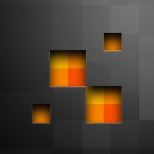 Design Abstrait Orange et Noir