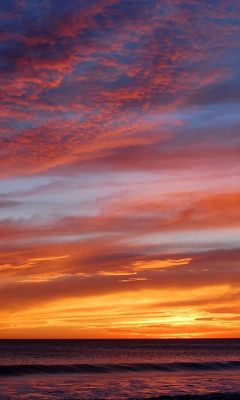 Coucher de soleil époustouflant sur l'océan