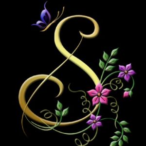 Design Floral Élégant de Lettre
