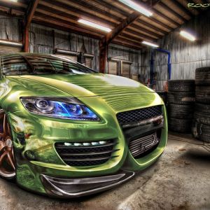 Voiture de Sport Verte Éblouissante