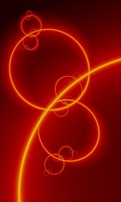 Cercles Abstraits Rouges Vifs