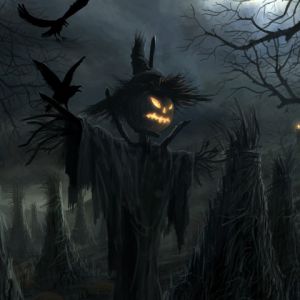 Art de Scarecrow Effrayant pour Halloween