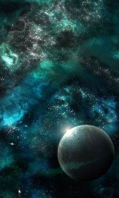 Galaxie Cosmique avec Planète