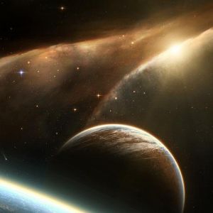 Scène Spatiale Étonnante avec des Planètes