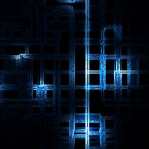 Design Abstrait Bleu Futuriste