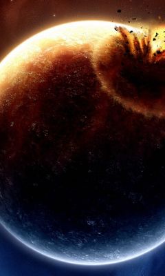 Planète Explosive dans l'Espace