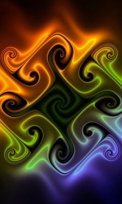 Design Abstrait Coloré en Spirale
