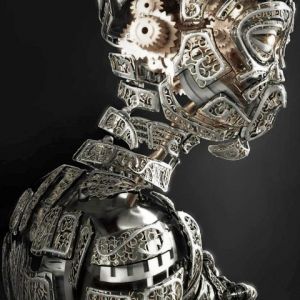 Sculpture de Robot Intriquée
