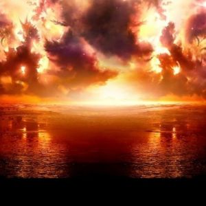 Coucher de Soleil Éblouissant sur l'Océan
